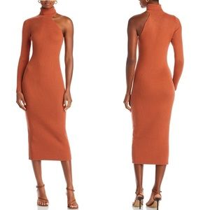 Bardot One Sleeve Turtleneck Dress